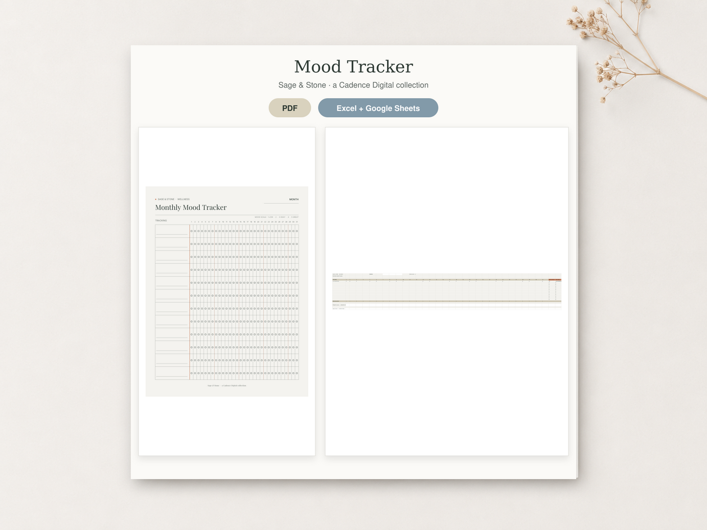 Mood Tracker — Sage & Stone