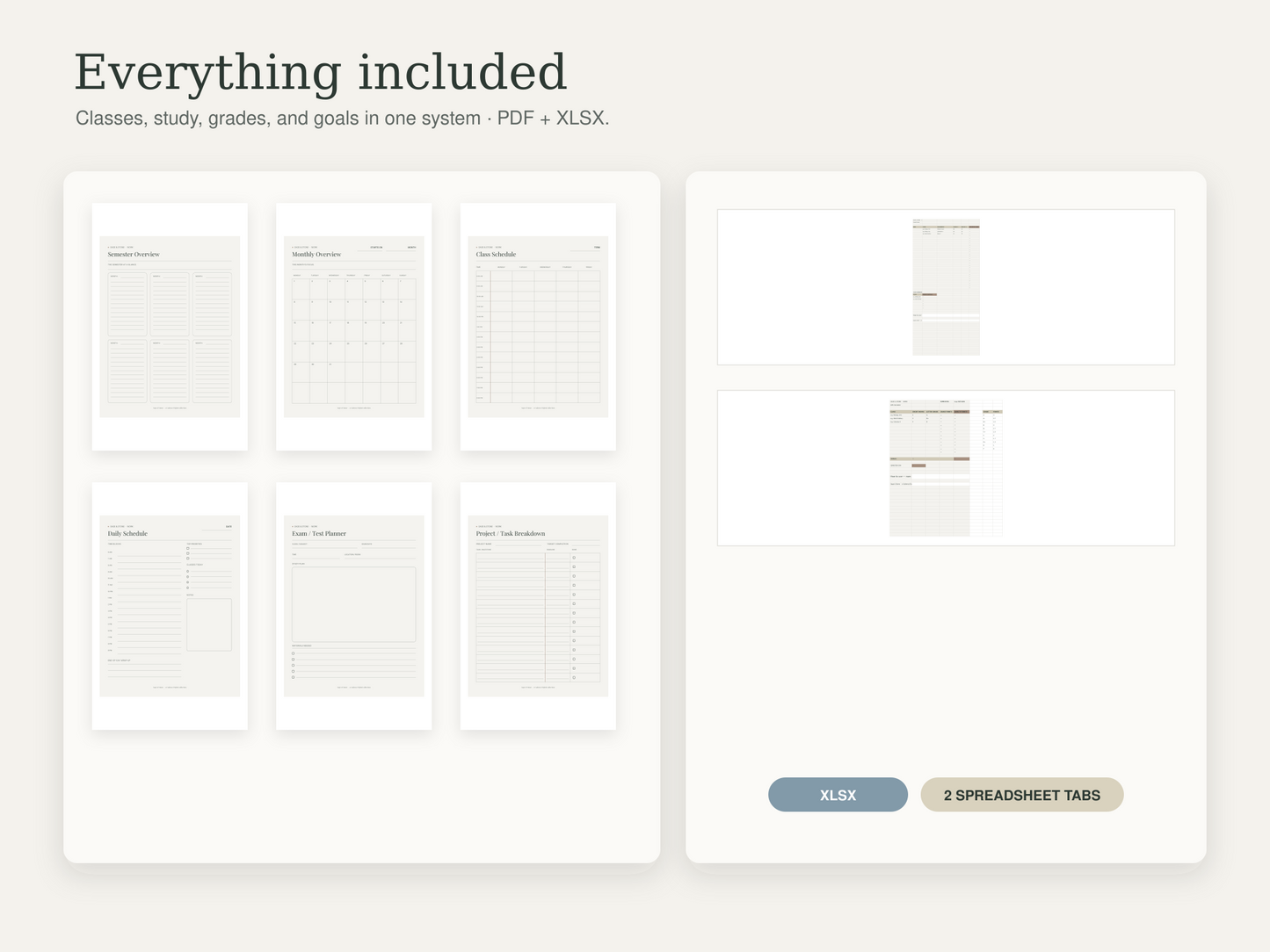 Student Planner — Sage & Stone