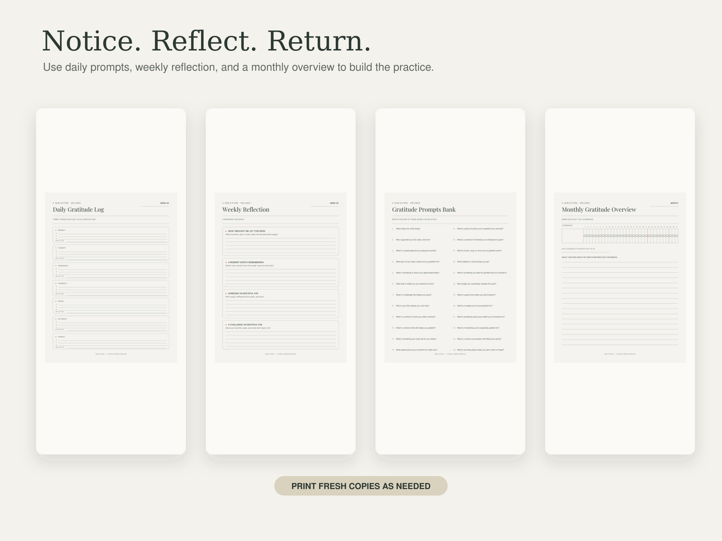 Gratitude Journal — Sage & Stone