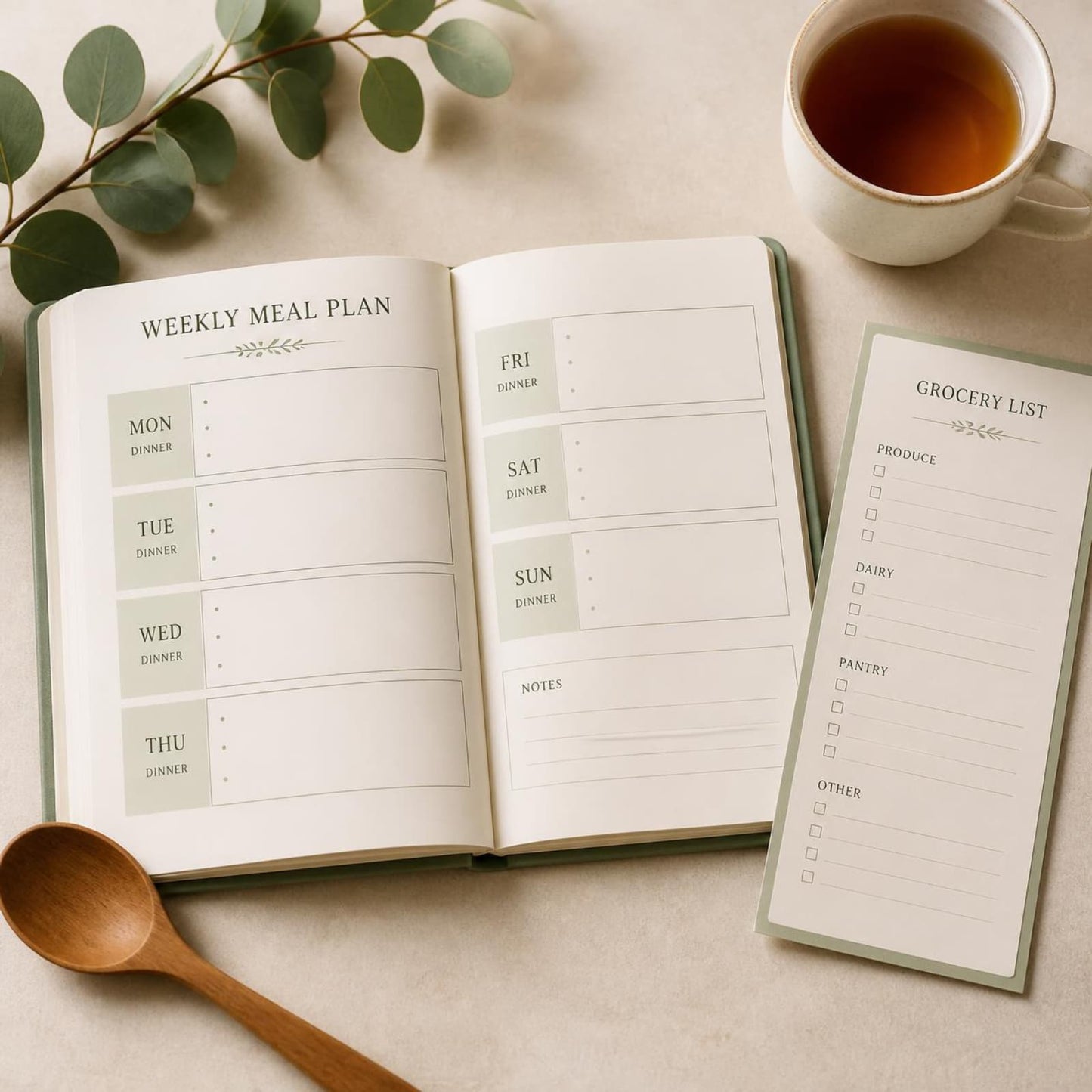 Meal Planner & Grocery List — Sage & Stone