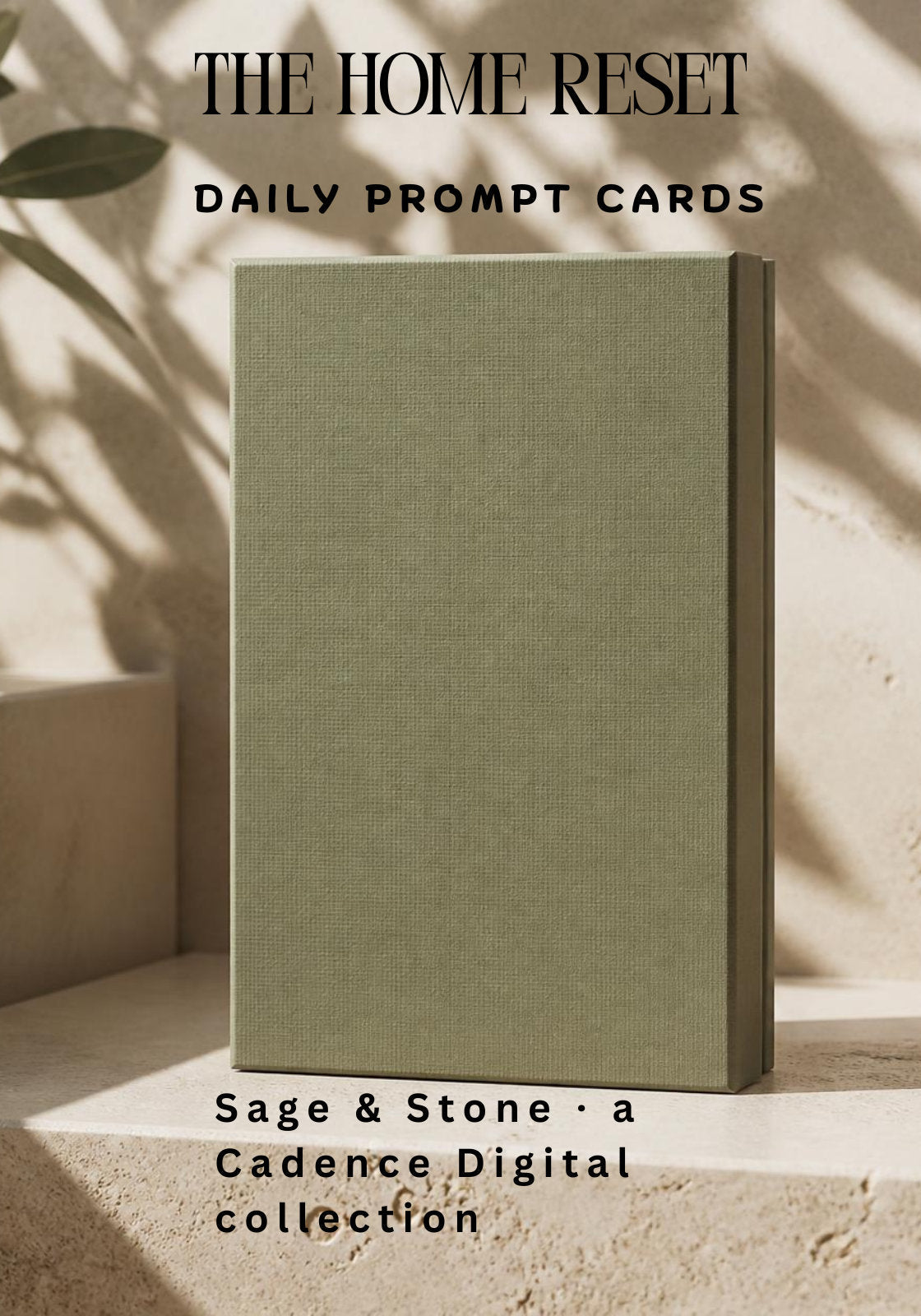 The Home Reset card deck cover — 48 printable reset cards by Sage & Stone