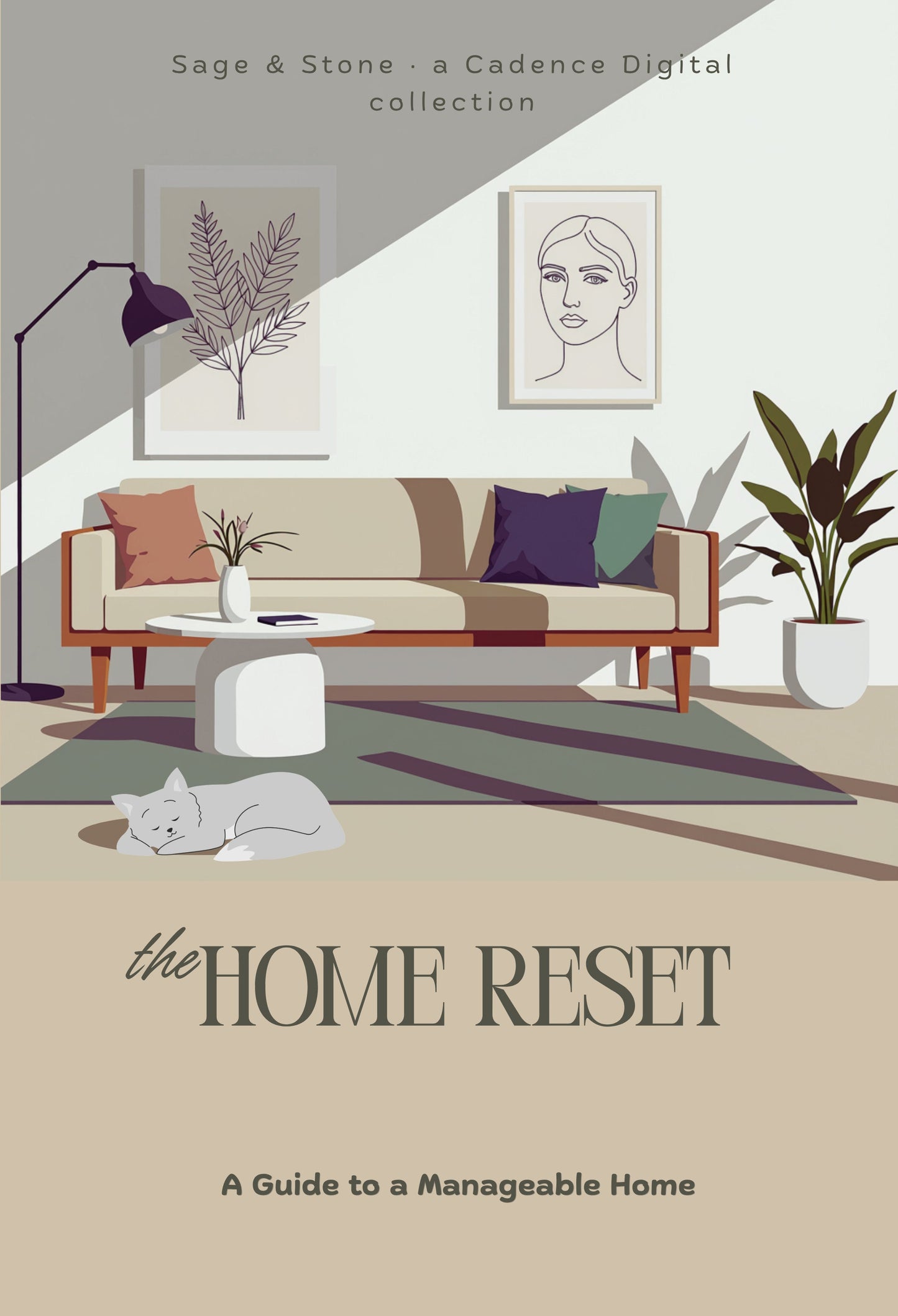 The Home Reset guide cover — printable PDF by Sage & Stone