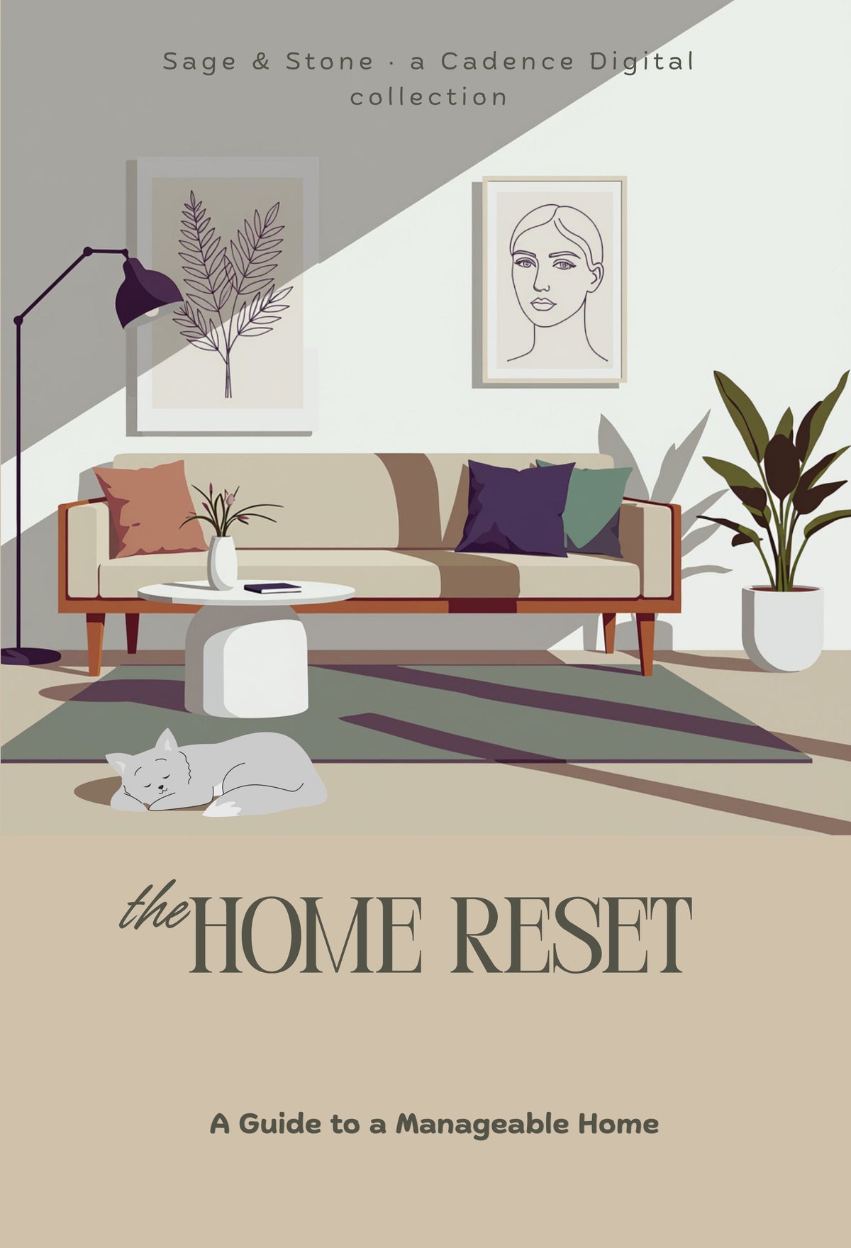 The Home Reset guide cover — printable PDF by Sage & Stone